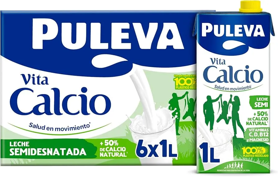 LECHE PULEVA CALCIO SEMI BRIK 1 L C/6