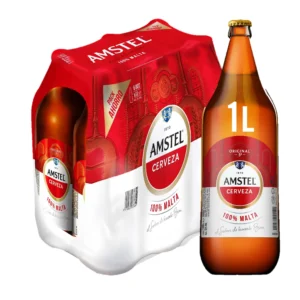 CERVEZA AMSTEL 1 L ENV PERD C/6 botellas