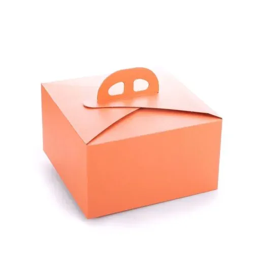 CAJA TARTA CUADRADA AGATA R 32 NARANJA