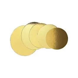 DISCOS CARTON ORO 26 cm  BORDE LISO