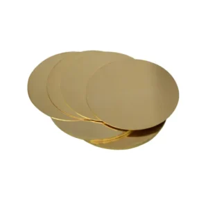 DISCOS CARTON ORO 24 CM ONDULADO