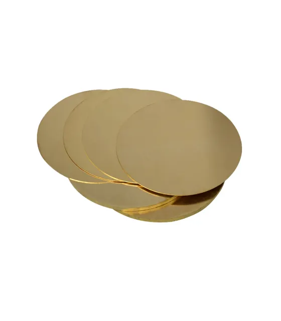 DISCOS CARTON ORO 24 CM ONDULADO