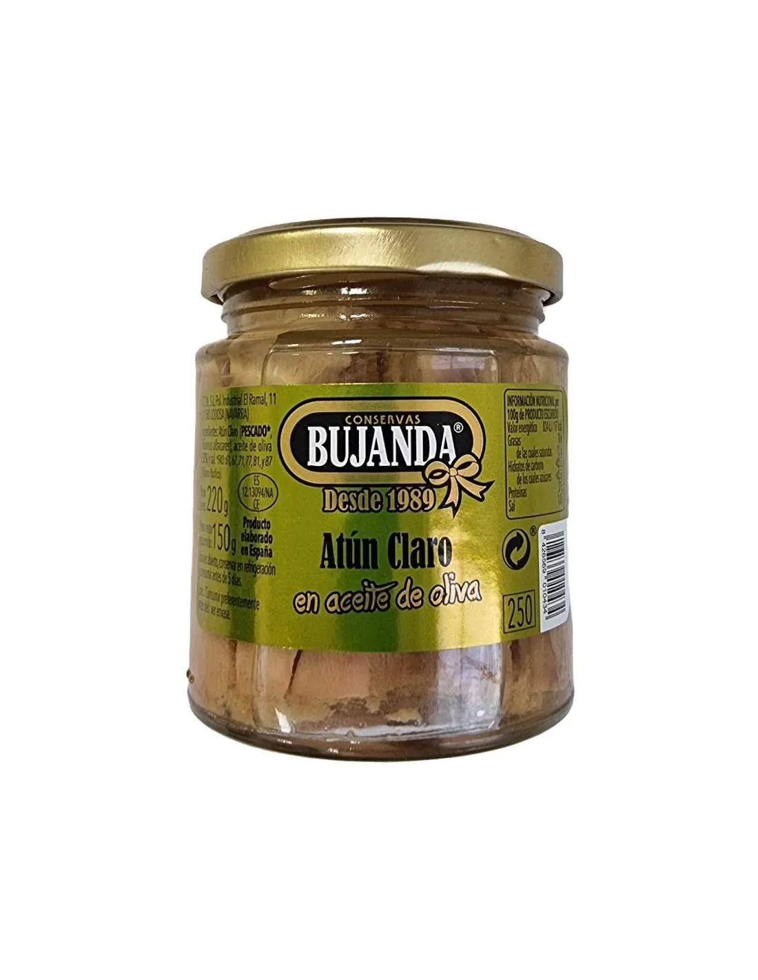 BUJANDA ATUN CLARO TRONCO AOVE 350ML.