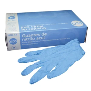 GUANTES NITRILO AZUL T/S 100 UNID.