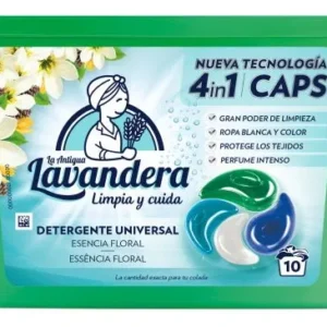 LAVANDERA  DETERGENTE4EN 1. 10 CAPSUL