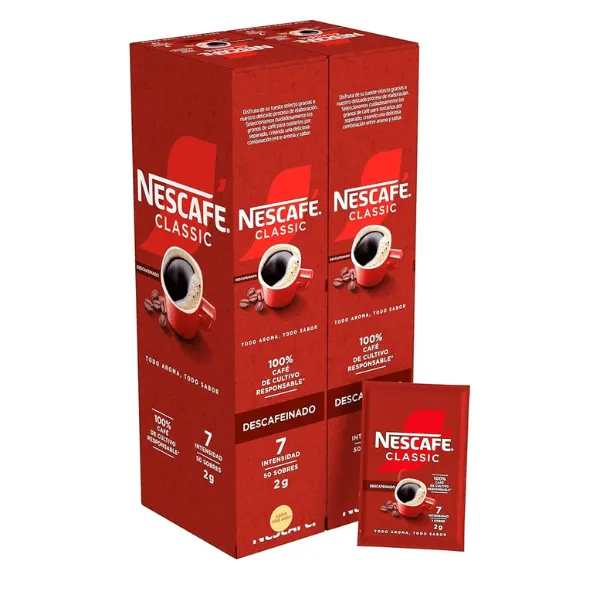 NESCAFE DESCAFEINADO SOBRES 2 GR X 10 UN