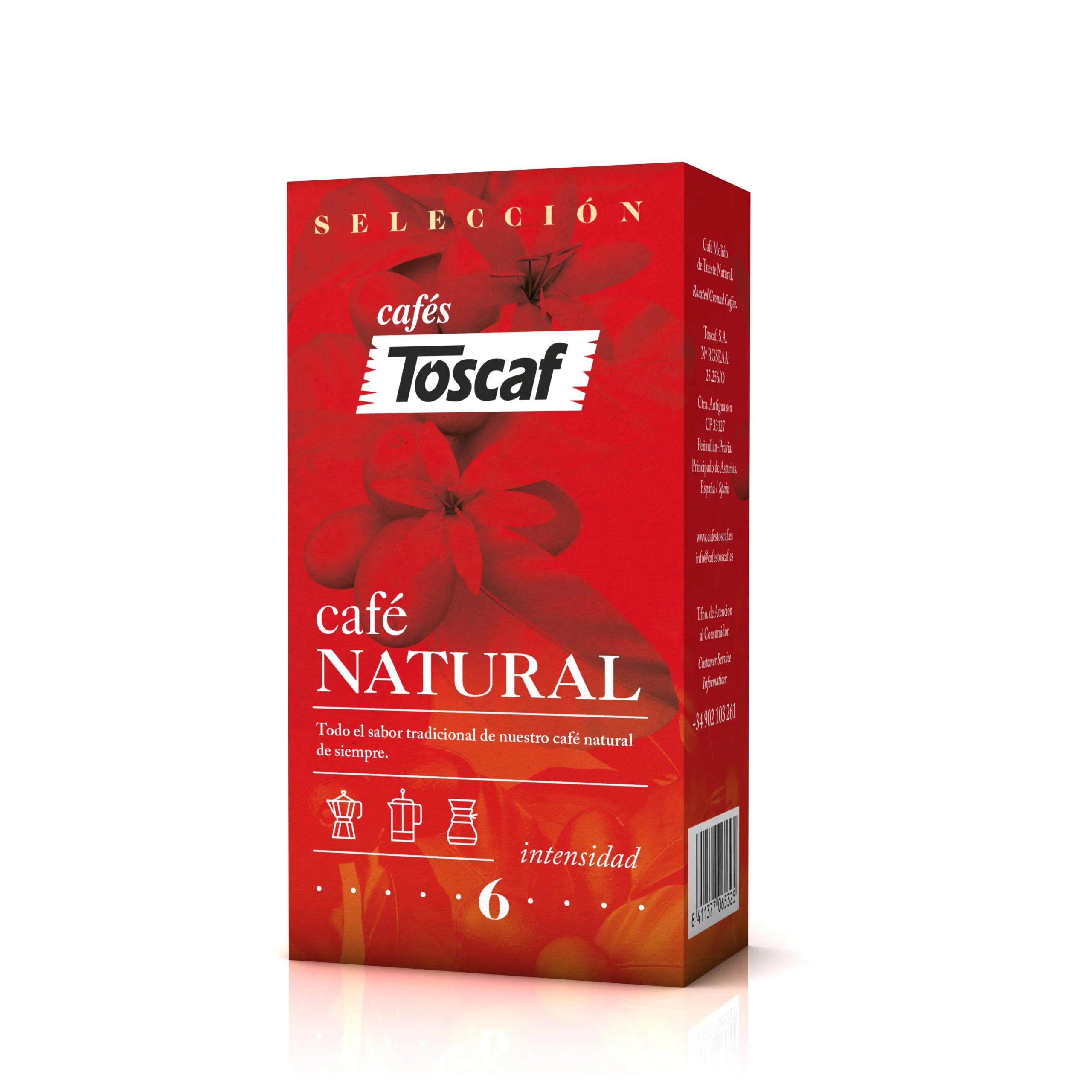 TOSCAF CAFE NATURAL MOLIDO 250 GR.